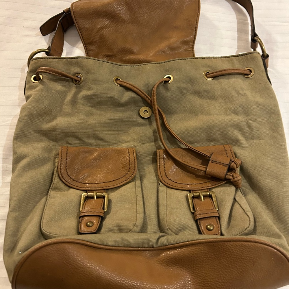 Nine West Tan and Brown Shoulder Bag
